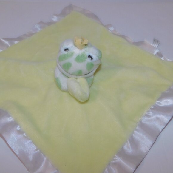 Cloud B Frog Prince Yellow Green Peekaboo Lovie Security Blanket Baby Lovey 2014 - Picture 6 of 10